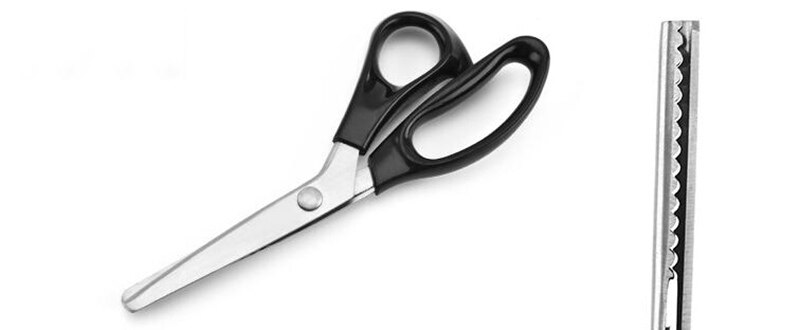 Zig Zag Cut Scissors For Sewing Tailor Dressmaking Scissors Shear Pinking Leather Craft Fabric Cutting Blade Cloth DIY Handmade: Lavender