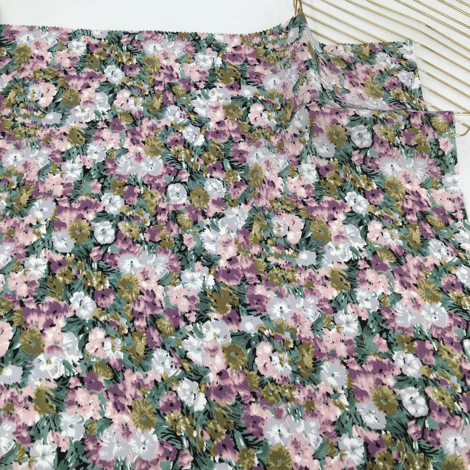 100x150cm Printed Chiffon Fabric for Dress By The Meter Breathable Soft Flower Print Chiffon Fabric Material for DIY Sewing: 3