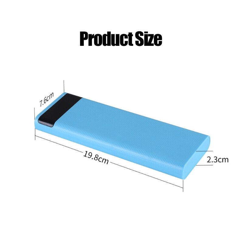Afneembare QC3.0 Dual Usb Lcd-scherm Diy 8X18650 Batterij Case Powerbank Shell Draagbare Externe Box Powerbank Protector
