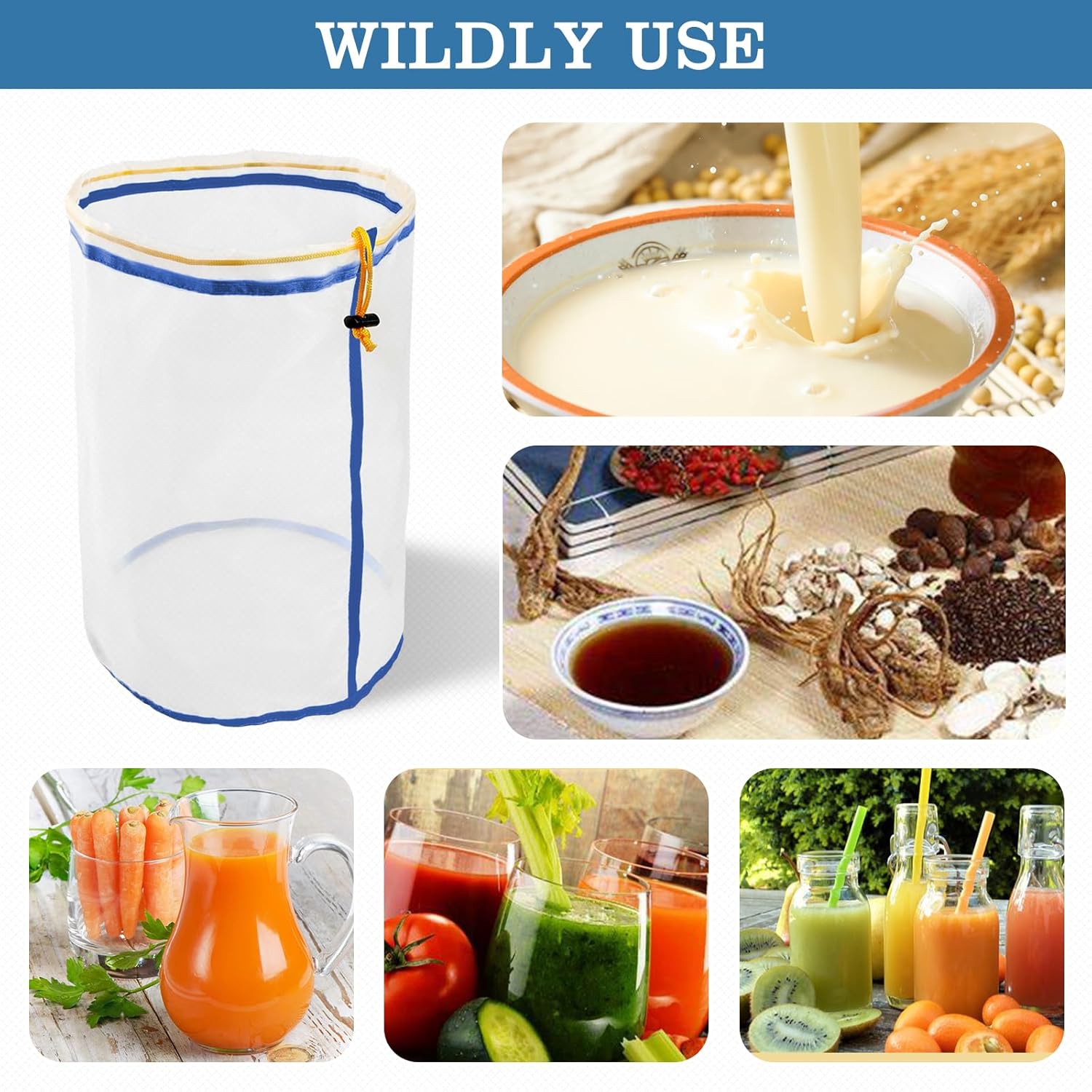 5 Gallon Filter Bag All Mesh Nylon Bubble Hash Bag Garden Grow Bag Hash Herbal Bags Ice Essence Extractor Kit Extraction