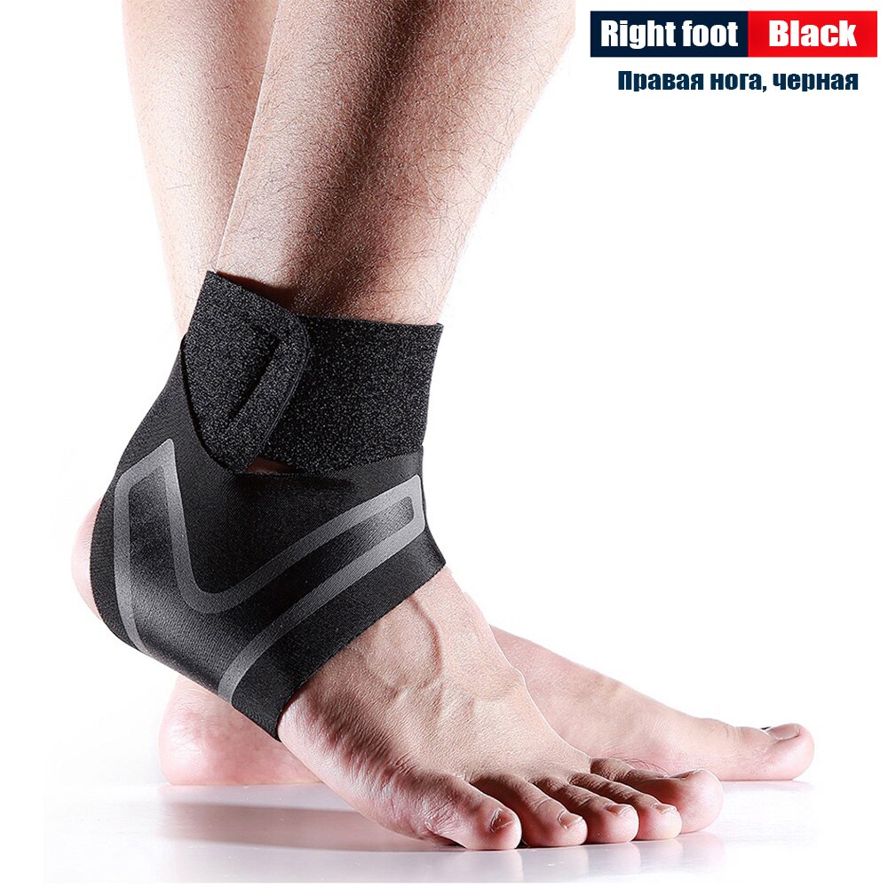 1Pcs Sport Enkelbrace Compressie Ondersteuning Ademend Neopreen Achilles Pezen Pijn Voet Verstuiking Letsel Enkel Wraps: Right Ankle Brace / XL weight 190-220lbs