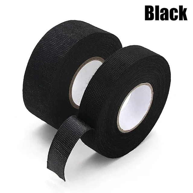 Vattentät kabeltejp svart eltejp värmebeständig kabelhärva bunt isolering auto ledningar tyg tyg wrap: 3mm