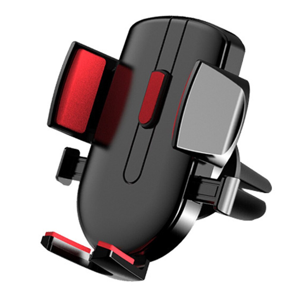 Auto Telefoon Houder Air Vent Gps Houder Universele Voor Mobiele Mobiele Telefoon Gps Clip Mount Houder Stand Flexibele Auto Ondersteuning: Rood