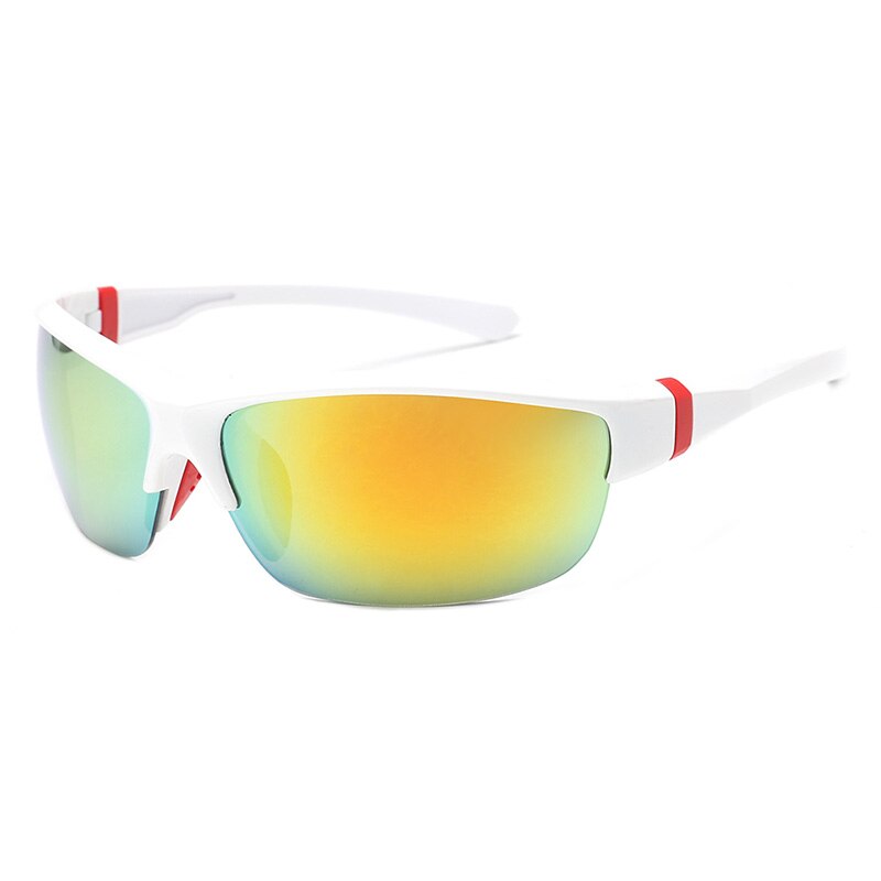 Noktowizor rybak okulary ochrona UV okulary przeciwsłoneczne okulary wędkarskie dla obu płci turystyka kemping okulary wiatroszczelne jazda gogle kolarskie: biały czerwony