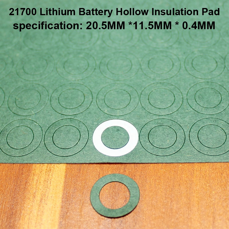 100 Stks/partij 21700 Lithium Batterij Positieve Isolatie Pakking Hollow Platte Kop Pad Isolatie Meson Hoofd Pakking Isolerende Pakking