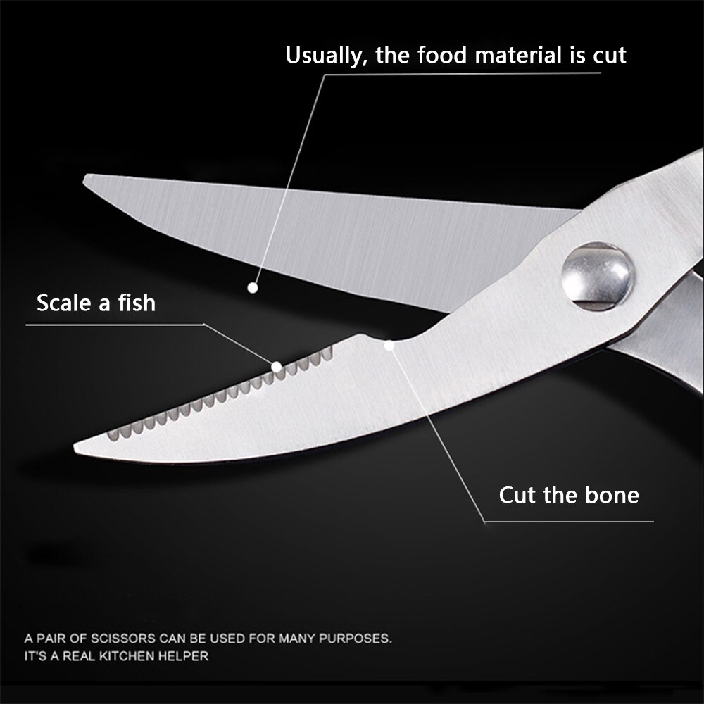 1pcs Strong Knives Kitchen Stainless Steel Poultry Fish Chicken Bone Scissors Kitchen Gadgets Chef Japanese Knife Cooking
