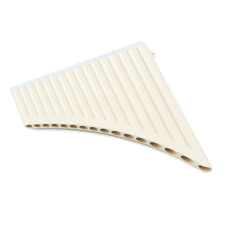 16 Pipe Pan Flute - C Tone ABS Woodwind Instrument for Beginners & Music Lovers: Beige