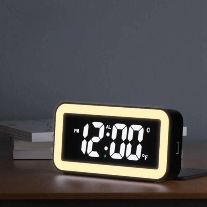 Multifunctional Mirror Digital Clock LED Mirror Clock Makeup Mirror Alarm Clock Electronic Alarm Clock