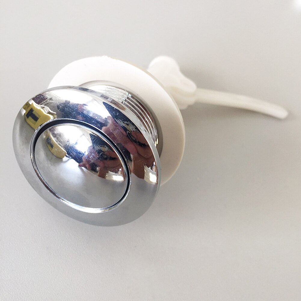 Durable Plumbing Hardware Press Type Dual Flush Round Shape Home Hotel Electroplated Toilet Cistern Replacement Push Button