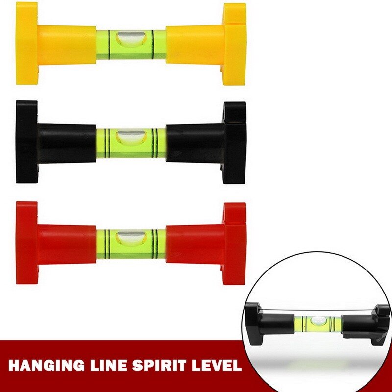 Pocket Line Hanging Spirit Level Brick Rope Cord Wire String Bubble Hanger Black Instruments and Apparatus