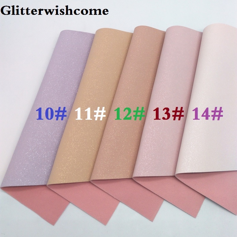 Glitterwishcome 30 x 134cm mini rulle vinyl til sløjfer ruskind glitter læder fabirc imiteret læder lagner til sløjfer , gm209