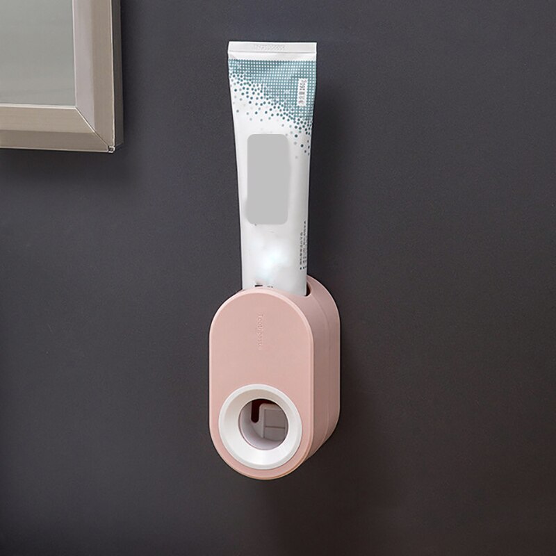 Wall Mount Automatic Toothpaste Dispenser Bathroom Accessories Set Toothpaste Squeezer Dispenser Bathroom Toothbrush Holder Tool: C