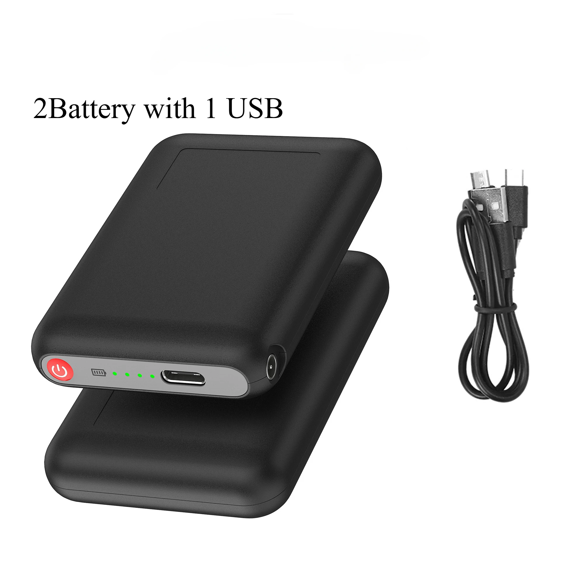 Type C 2A Li-Polymer Battery Packs Winter Heated Socks Batteries with USB for Warm Glove Clothes Hat Portable Charger Power Bank: Default Title