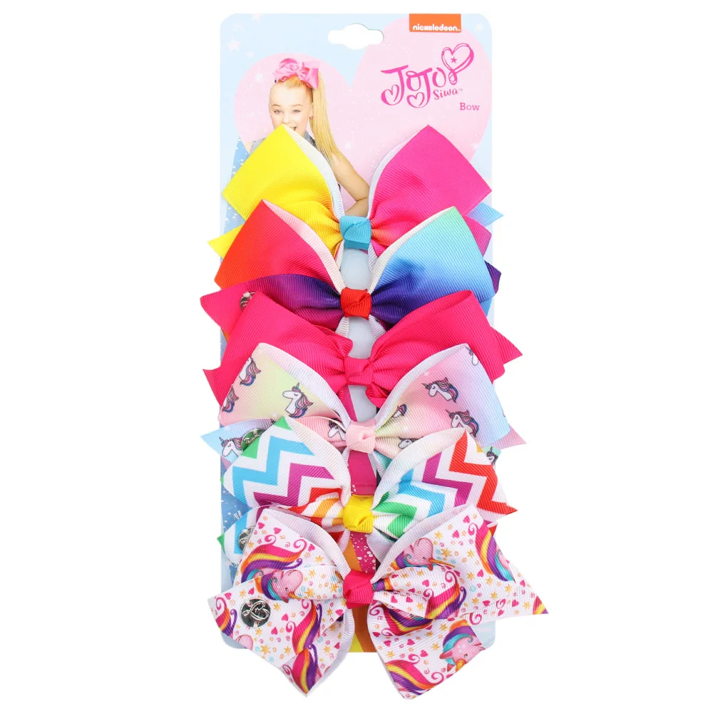 Ncmama-lazos de JOJO para niña, pinzas para el pelo, pasadores de agarre para el pelo, accesorios para el cabello de de , 5 ", 6 unids/set