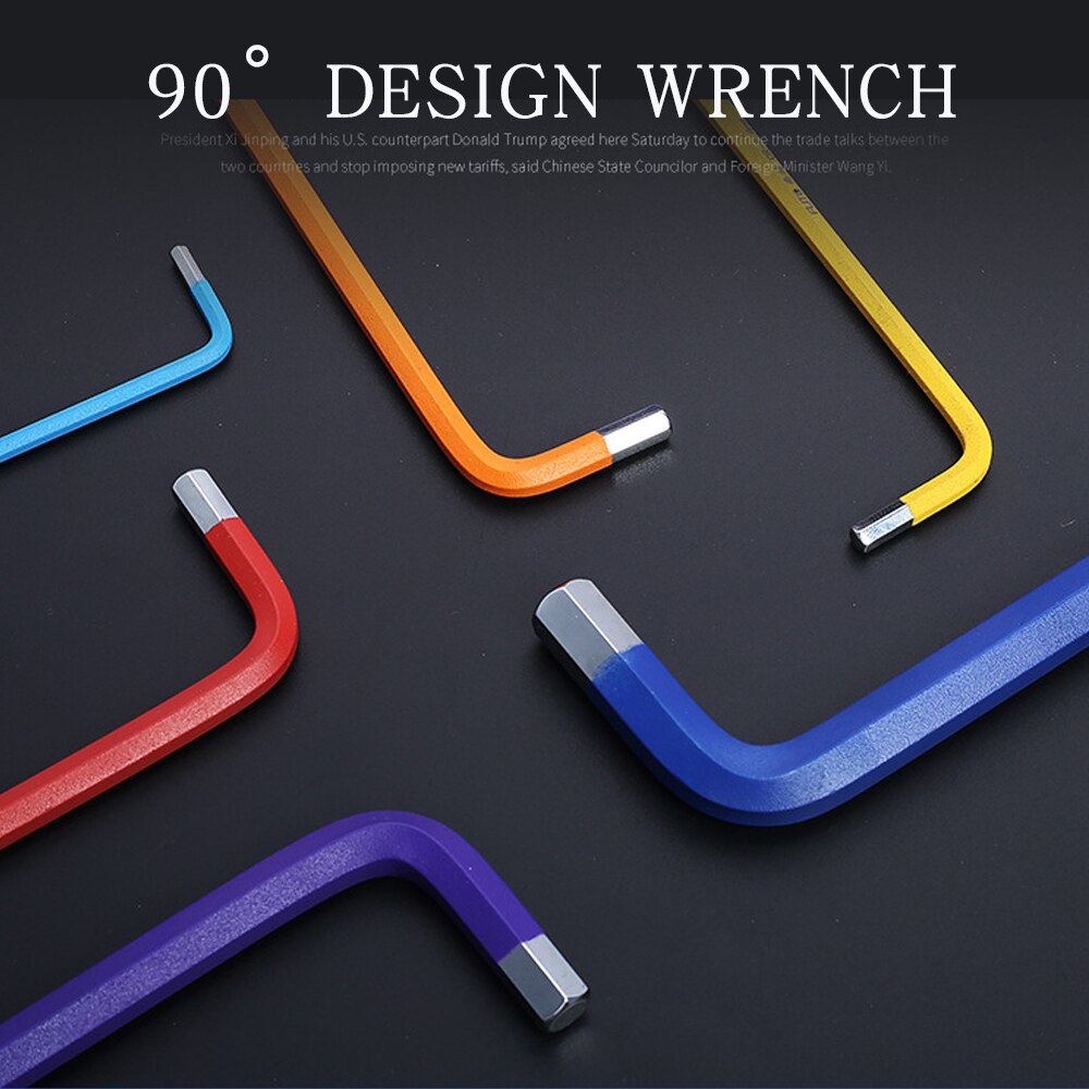 Sammenleggbar unbrakonøkkel metall metrisk unbrakonøkkelsett sekskantet skrutrekker unbrakonøkkel unbrakonøkkel håndverktøy bærbart sett med