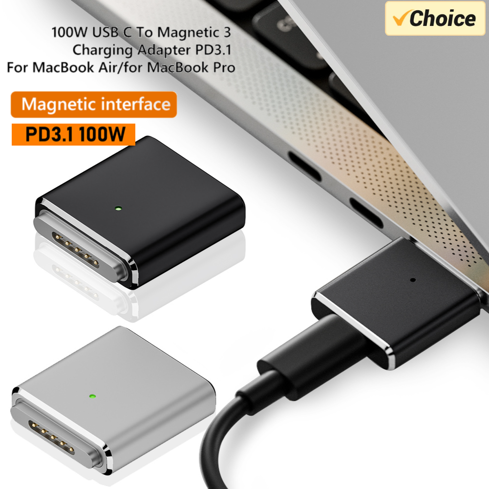 PD 100W genere-C a per Magsafe 3 connettore adattatore USB C magnetico connettore convertitore spina di ricarica per computer portatile per MacBook aria/pro