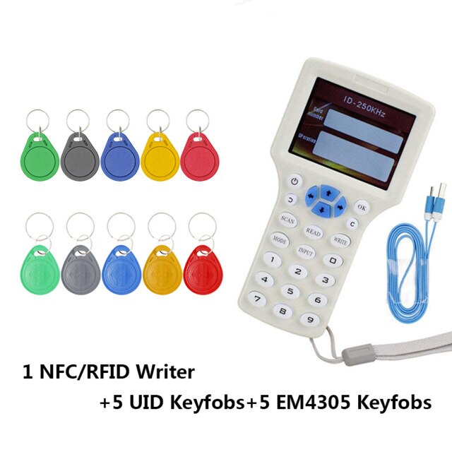 Tarjeta duplicadora de fotocopiadora RFID, lector de etiquetas Nfc, escritor compatible con lector de programación de copia encriptada de 125khz y 13,56 mhz: Style 2