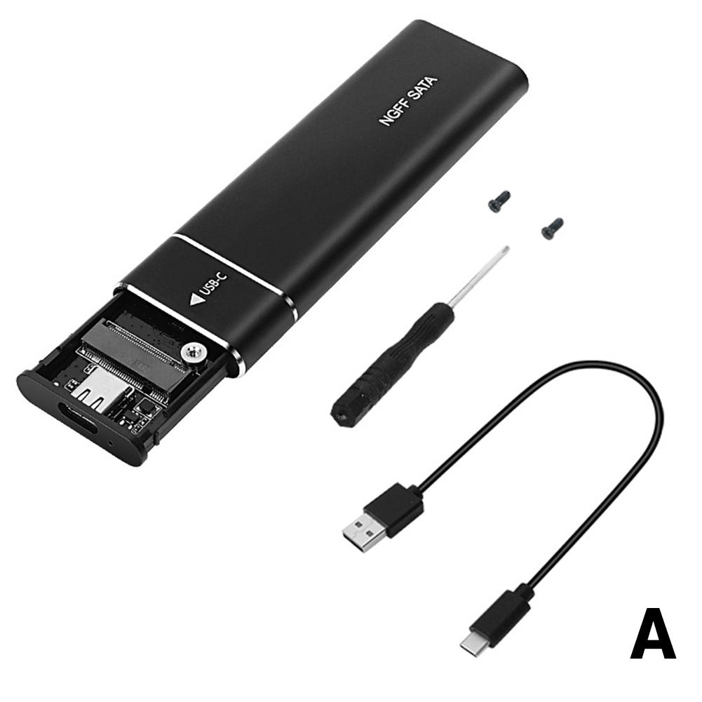 Obudowa Dual Protocol M2 SSD M.2 NVMe SATA Adapter do dysków SSD 10Gbps USB 3.1 TypeC Zewnętrzna obudowa Obsługuje dyski SSD Aluminiowa obudowa: Złoto