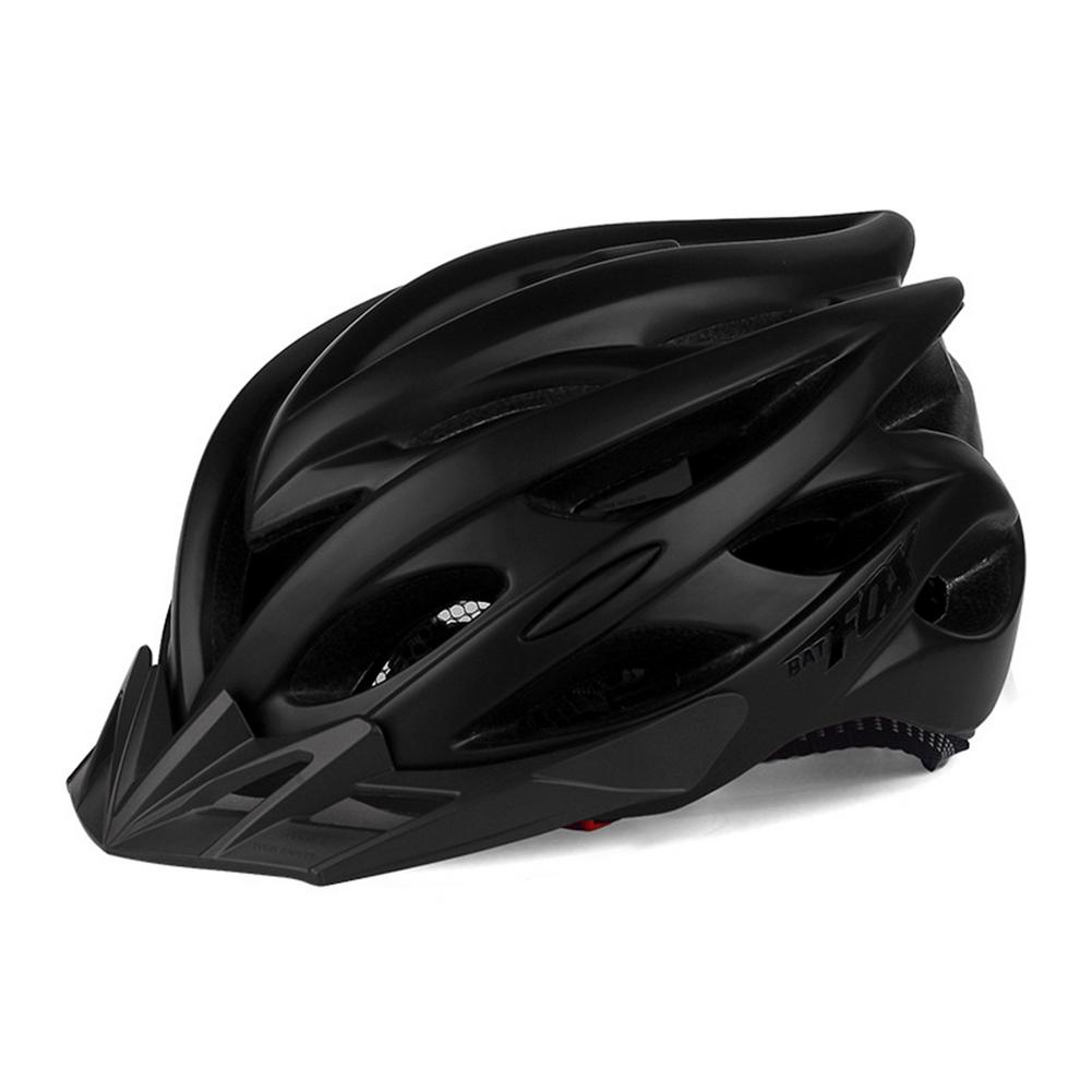 Fiets Helm Super Licht Met Achter Achterlichten Night Waarschuwing Rijden Helm Fiets Beschermende Helm Comfortabel En Ademend: Black