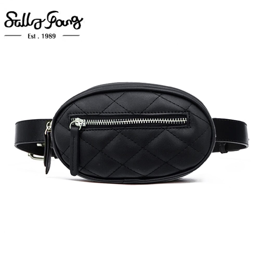 Dame midjepose ensfarget liten rund bag dame liten pute bag messenger bag midje pack