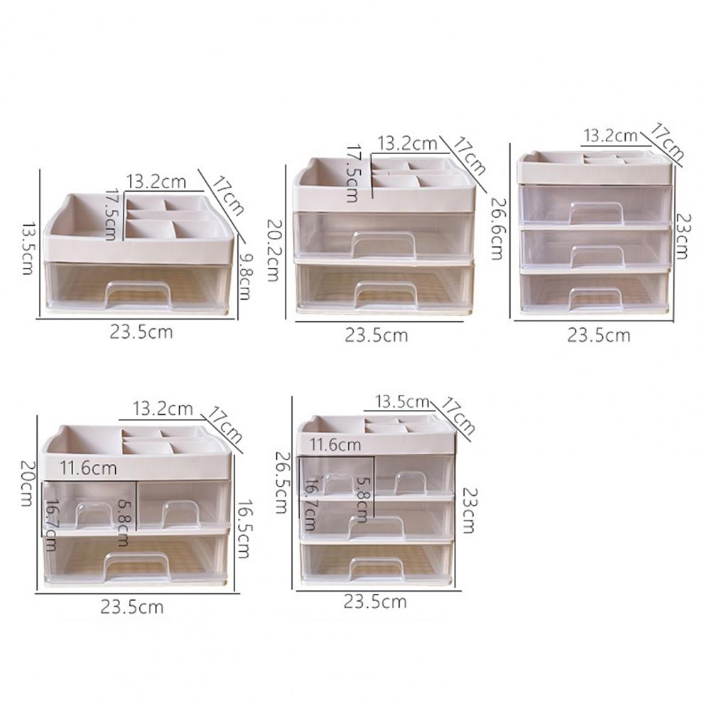 Lovely Space-saving Plastic Storage Box Large Capacity Pencils Desktop Organizer