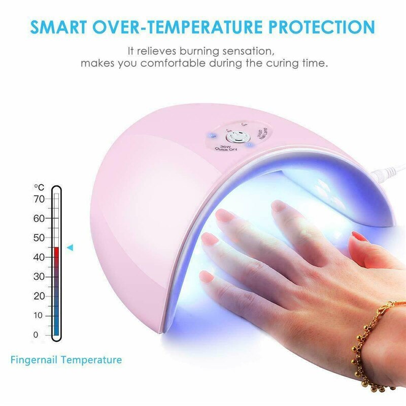 Multifunctionele LED Smart Inductie Nail Lichttherapie Machine Droger 36W Nagellak Droger Lamp Gel Acryl Curing light Spa Kit