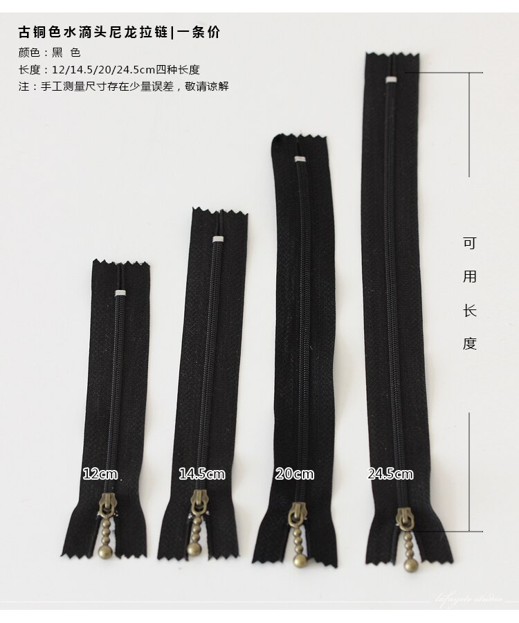 ZAKKA-Bolsos coloridos con Cremallera de nailon estilo japonés hechos a mano, ropa de bricolaje, hogar, lisos y duraderos, BILLETERA, tela para bolso, accesorios artesanales: Latón envejecido
