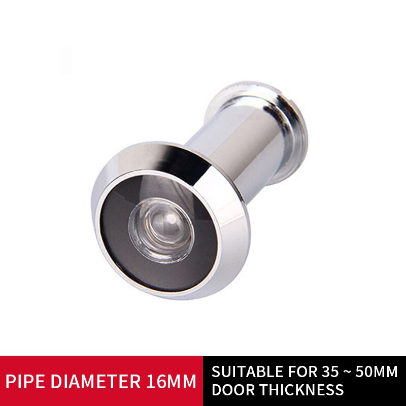 Door Viewer 200 Degree Wide Angle Peephole Security Hidden Door Adjustable Glass Lens Anti-theft door cat eye Hardware Tools: silver without lid