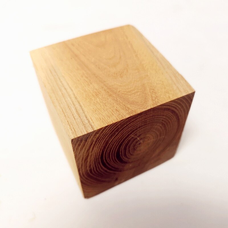 2pcs 70*70*70mm Solid Red Heart Beech Wood Bock Alder Cube Hardwood Square Block Building Block DIY Model Custom Wood Lumber