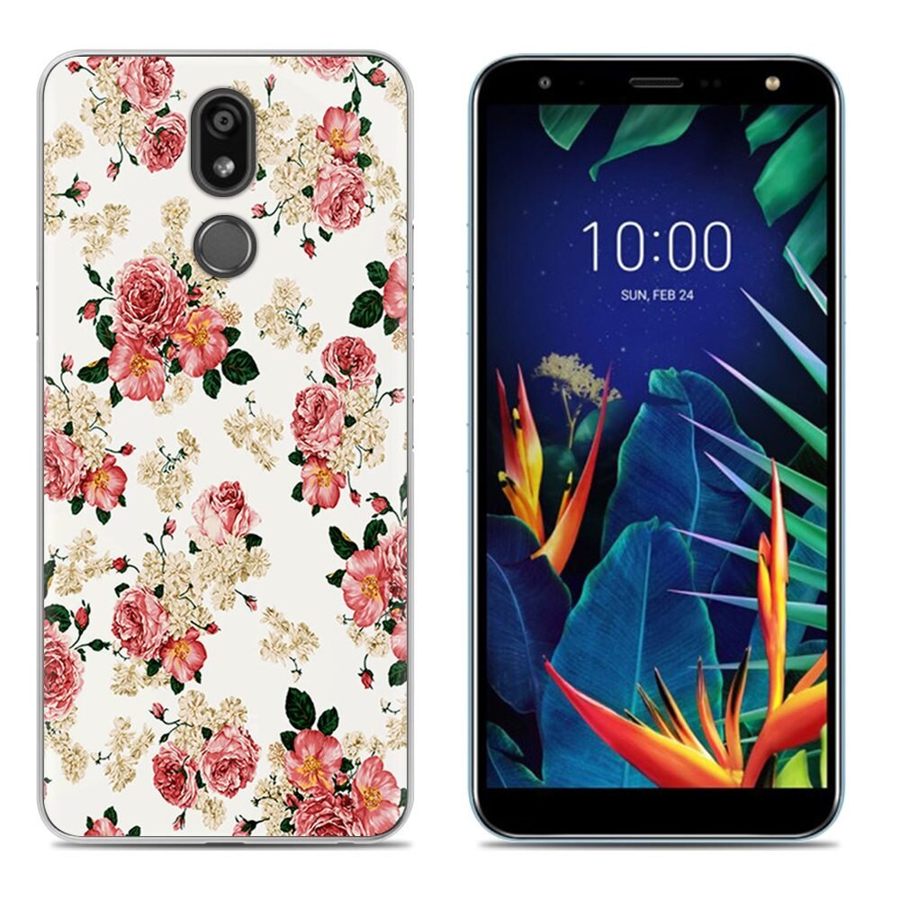 Funda de suave para teléfono LG K40/K12 Plus 5,7 pulgadas TPU colorida pintada cubierta trasera de silicona: 7