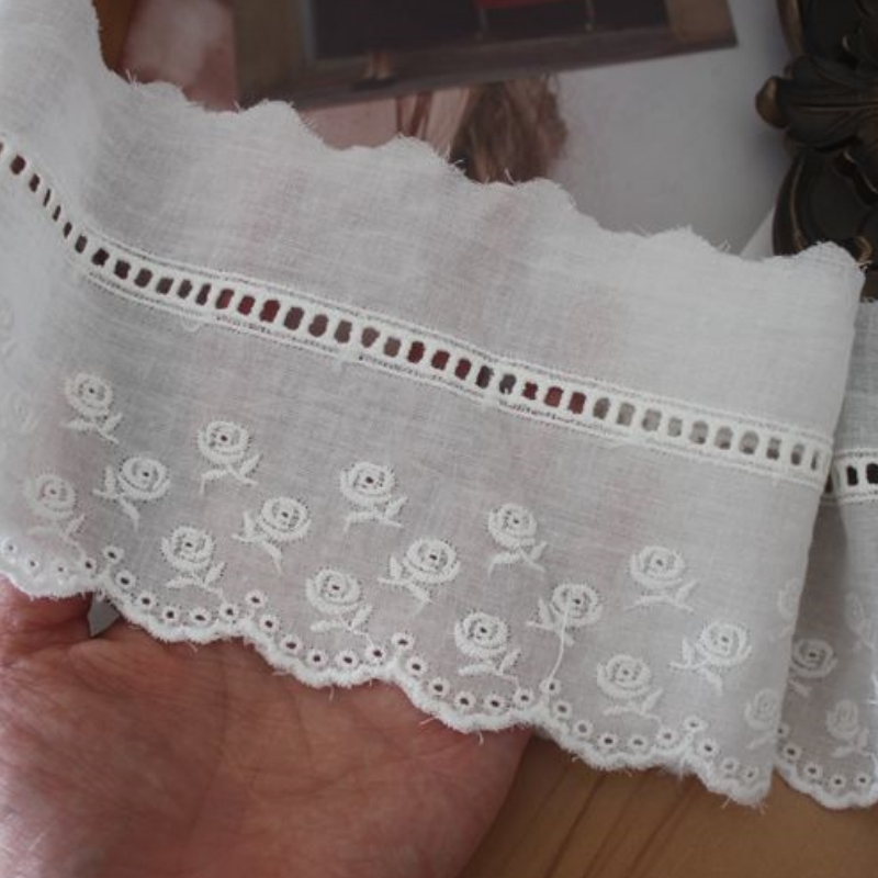 5 Yards/lot Katoen Borduren Kant trim stof, DIY Kleding Gordijn Naaien Materiaal Hulp Materiaal RS4679