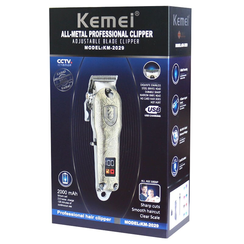 Cortadora de pelo eléctrica para hombre, máquina con motor pivotante ajustable, inalámbrica, con cable, para barbería