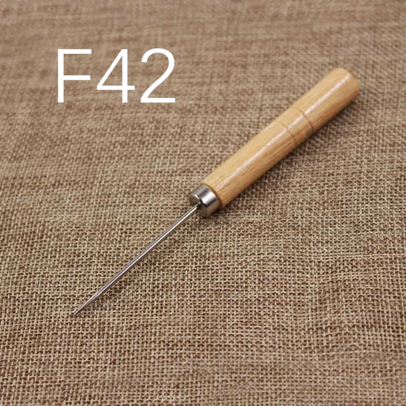 1Pcs Leather sewing tool Awl DIY Leather Tent Sewing Awl Pin Punch Hole Repair Tool Hand Stitcher Needlework: F42