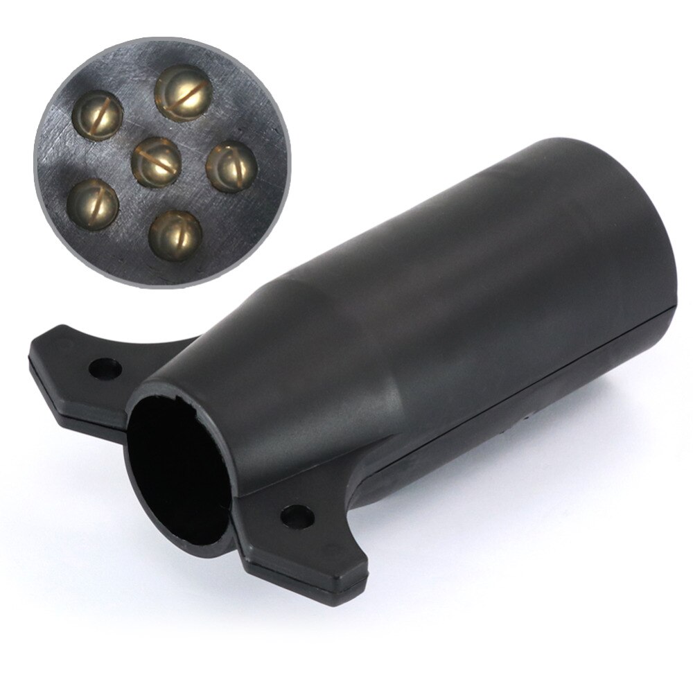 Tirol 7 Pin Blade TO 6 PIN Round Trailer Adapter Trailer Light Plug Connector Round to 4 Pin Flat RV Boat T21850a