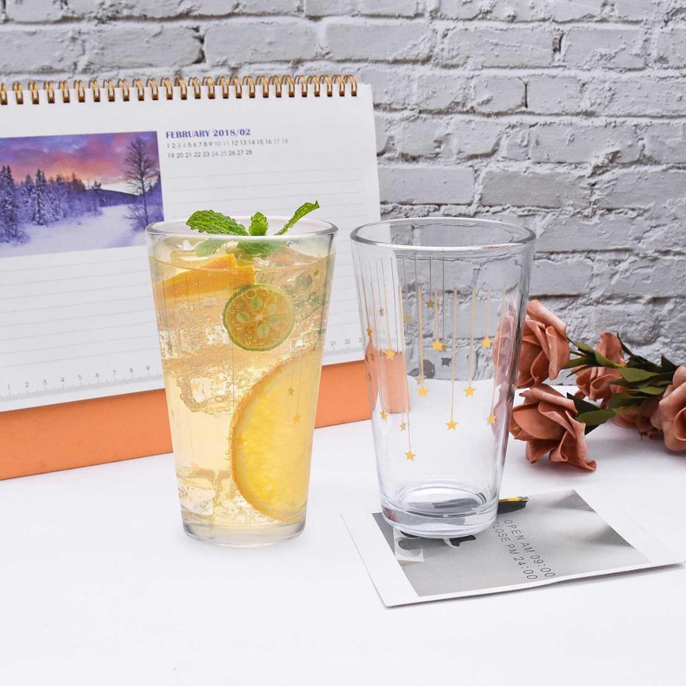 glass Cup 400ml Transparent Glass Heat Resistant Glass For Wine Tea Cups For Home Juice Glass Cup