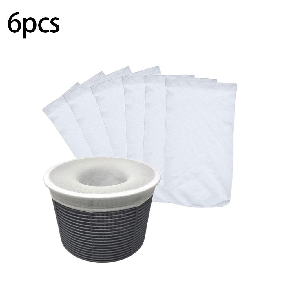 6/11/21 sztuk basen cedzidło żużel kosz skarpetki filtr rękaw idealny filtr rękaw osłona siatkowa skarpety netto basen narzędzie: 6