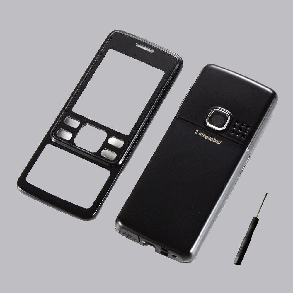 Carcaça de metal para nokia 6300 moldura dianteira + porta da bateria + ferramentas sem keypays