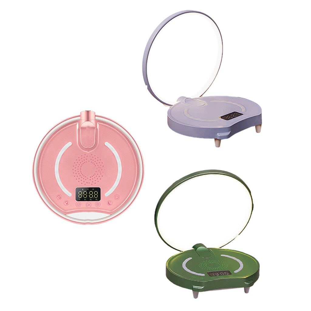 Touch Control Bedlampje, Bureaulamp Klok Bluetooth Speaker, Draadloze Oplader, Dimbare Tafellamp, leeslamp, Room Decor