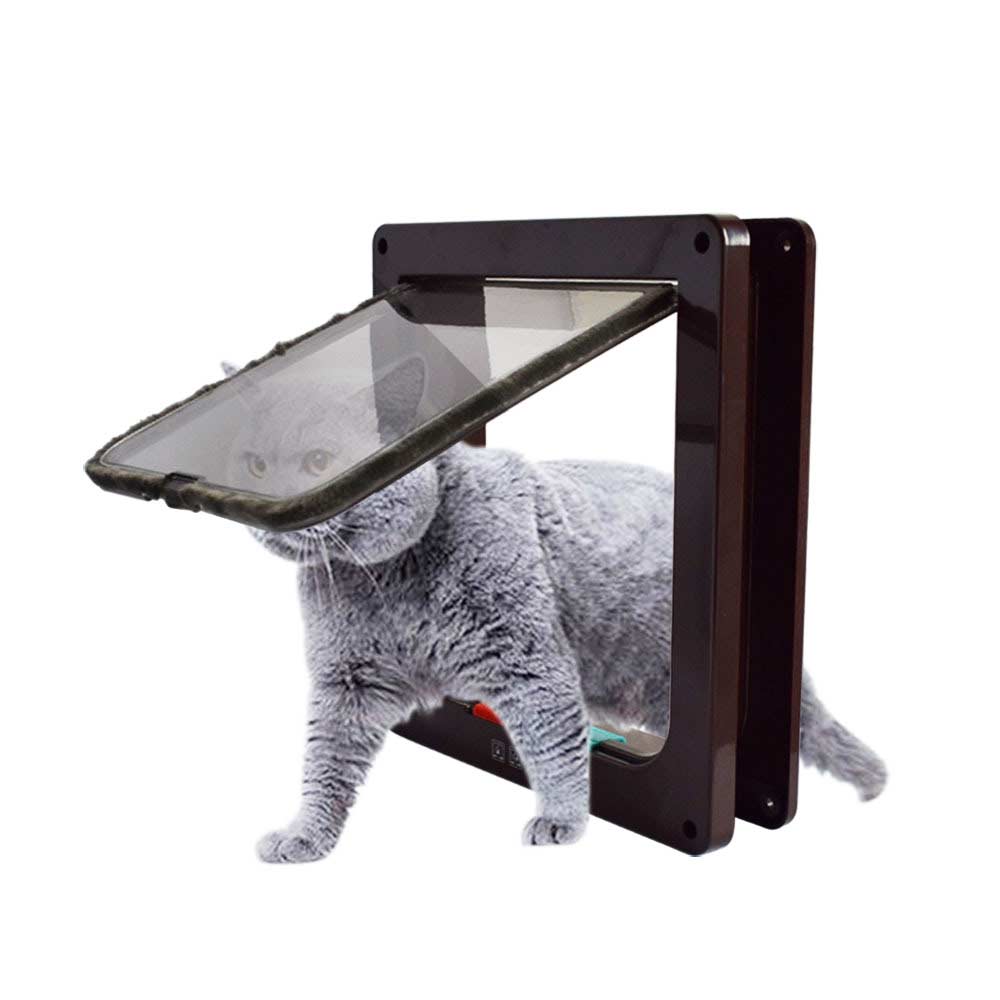 QQQPET Intellgent Steuer 4 Weg Sicher Katze Tor Türen ABS Ebene Kleine Haustier Hund Katze Tür Haustier Liefert Klappe Tür Haustier Kätzchen tür