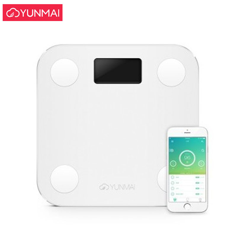 Weiß Smart YUNMAI Mini Waagen Haushalt Premium Unterstützung Bluetooth APP Fett Prozentsatz Digitale Körperfett Waage