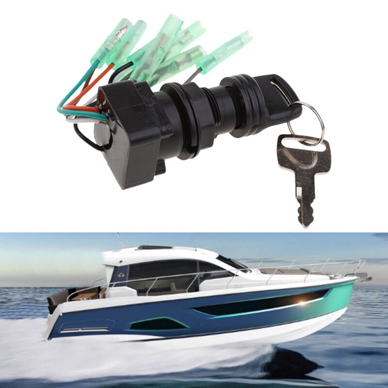 Motor Ignition Key Switch Assembly for Suzuki Outboard Control Box 37110-99E00 37110-92E01 Ignition Switch Key: Default Title