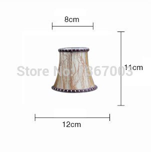 12cm White Brown color lace Chandelier Lamp Shades, Small Modern wall lamp shades, Clip On