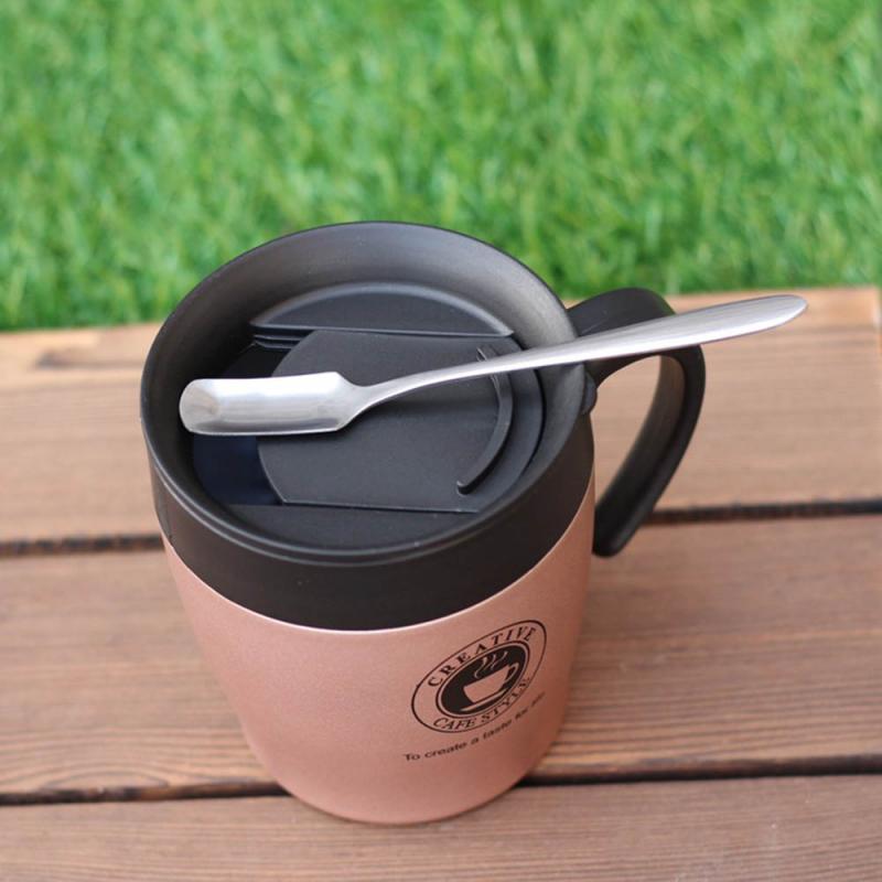 330ML Stainless Steel Insulated Coffee Cup Office Drink Cup With Handle Anti-scalding Cup Travel Thermos