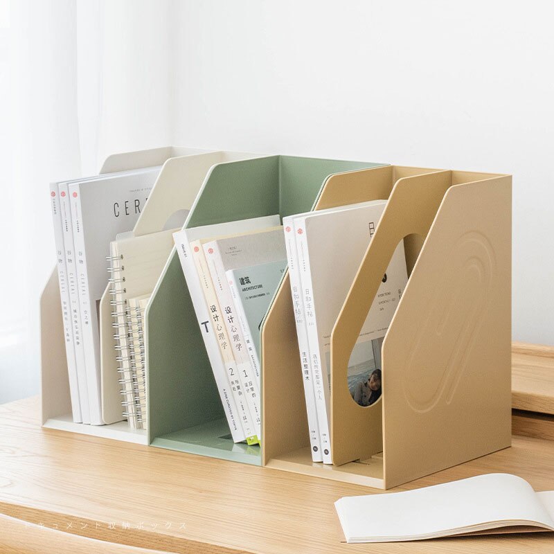Diy Removable File Organizer Box Office Desk File Tray Magazine Holder Stand Office Organizer Desktop Bookends