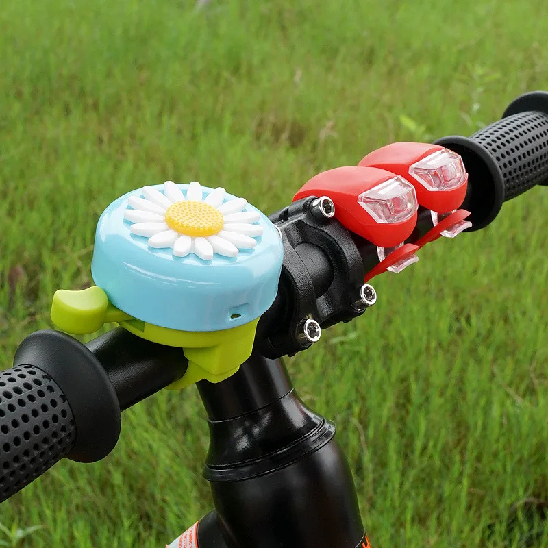 Klaxon de vélo coloré pour enfants, cloche de vélo drôle pour filles, détruire AndrFlower pour guidon, plastique en alliage, alarme sonore, anneau de cyclisme