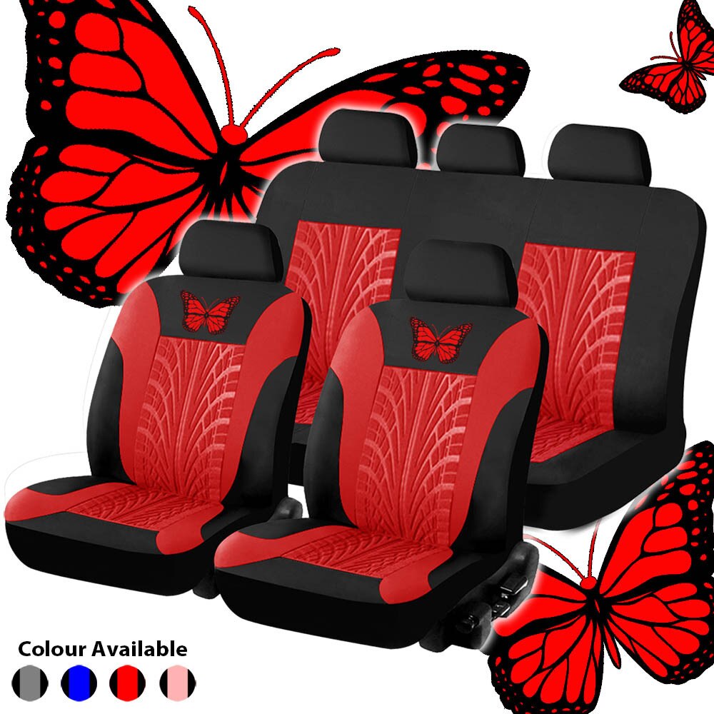 Funda de protección de coche para asiento de coche, de mariposa Universal para las cuatro estaciones, 9 Uds.