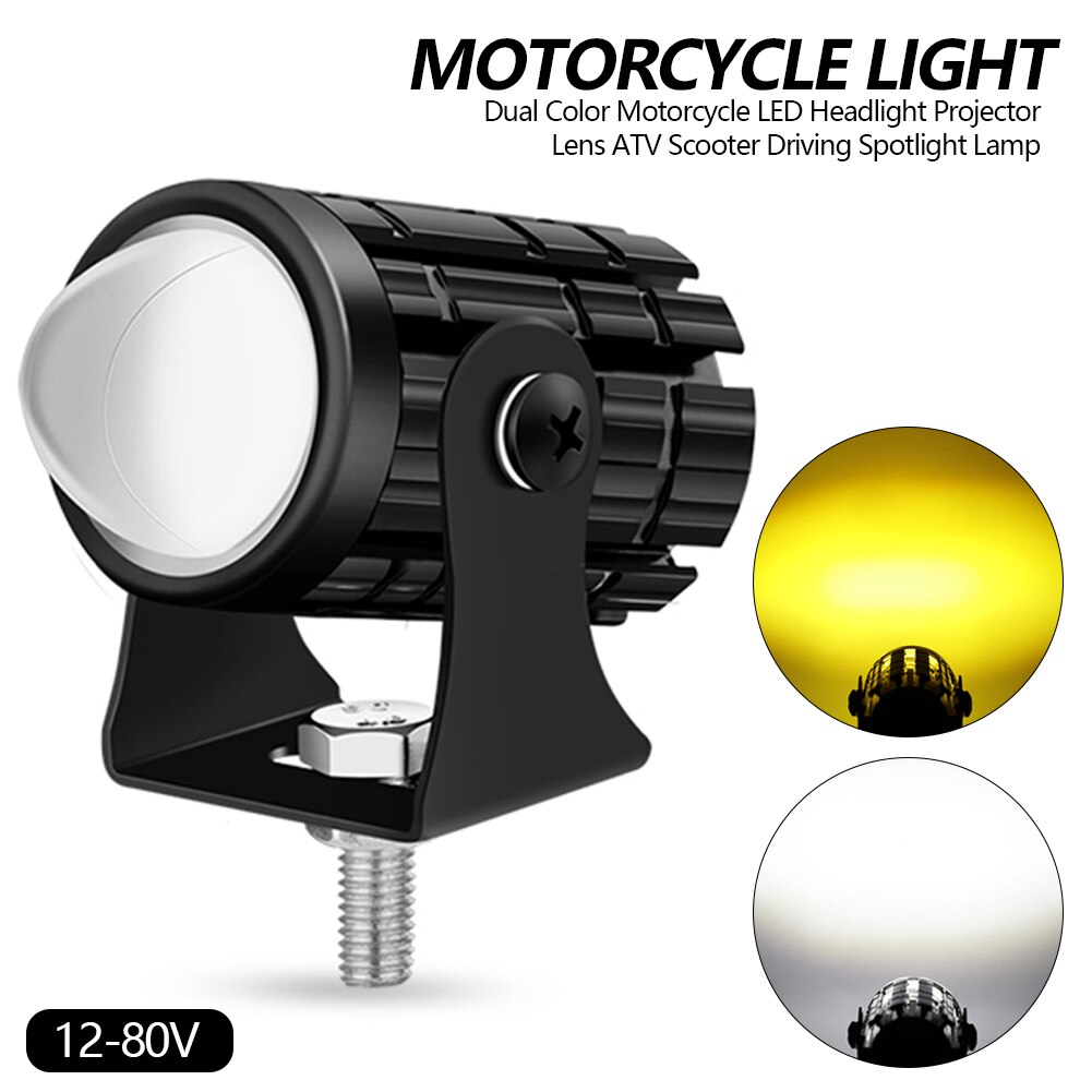 Super Heldere Motorfiets Led Ontdekkingsreizigers Koplamp Projector Fisheye Lens Led Moto Fog Extra Motorfiets Koplamp Spotlights