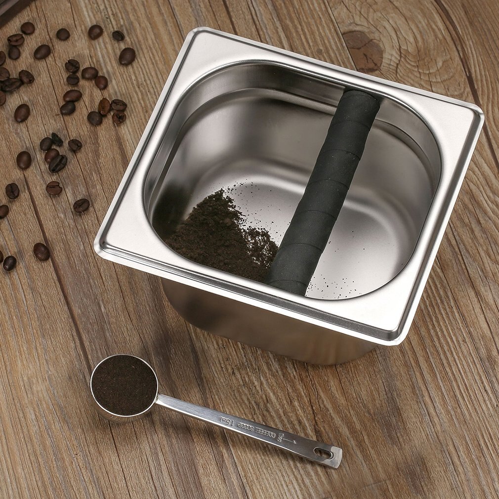 Durable Stainless Steel Coffee Grounds Bucket Coffee Machine Accessories Large Capacity Removable Waste Dregs Bucket