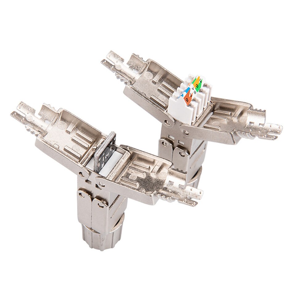 RJ45 10Gbps Cat7 Networking Cable Extender Adapter Ethernet Cable Junction Adapters Connection Lan Cable Extension Connector