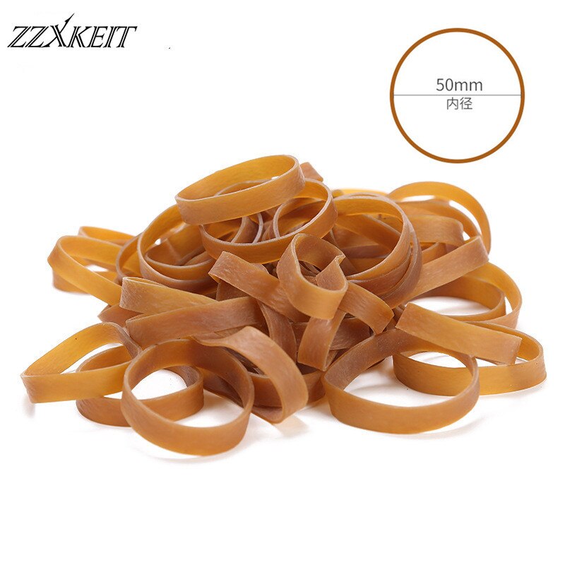 50*10mm Rubber Bands Elastic Office School Packaging Band Loop Office Stationery Holder Supplies